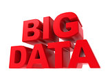 Big Data - Red Text Isolated on White.