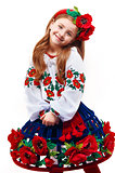 Young pretty girl in a ukrainian national costume