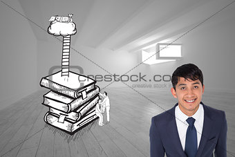 Composite image of smiling casual businessman