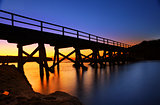 The pier bridge to Bare Island