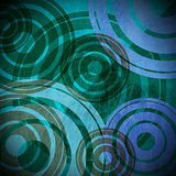 Grunge Circles Background - Cold Colors