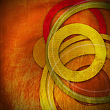 Grunge Circles Background - Warm Colors