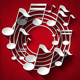 Music Note Background - Red Velvet