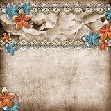 beautiful wedding background with  horizontal roses banner and l