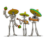 Danse Macabre. Mexican musicians.