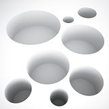 abstract round holes