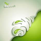 Abstract paper plant with green elements