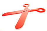 red plastic scissors toy