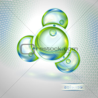 Abstract background with molecule