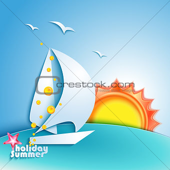 Background with seaside view