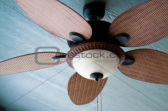 Outdoor ceiling fan of residential home
