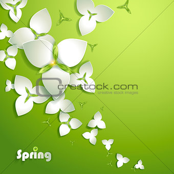 Abstract paper flowers