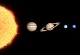 Sun Jupiter Saturn Uranus and Neptune blank