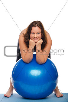 Fitness with a large ball