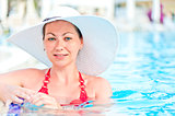woman in  swimming pool 
