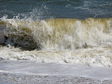 Splashing waves on the beach - Bulgarian seaside landscapes