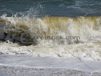 Splashing waves on the beach - Bulgarian seaside landscapes