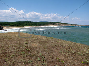 Vacations - splashing waves on the beach - Bulgarian seaside landscapes