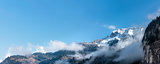 View of the Bernese Alps from Lauterbrunnen. Switzerland. Panora
