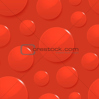 Blood drops on red. Vector seamless background