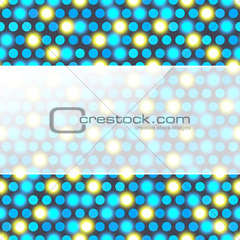 Colorful Dots Abstract Vector Background With Glass Banner