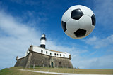 Soccer Brazil Salvador Lighthouse with Football