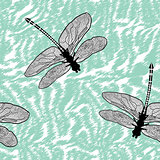 Seamless dragonfly isolated high quality