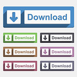 Flat Download Buttons