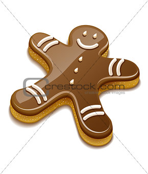 Sweet chocolate biscuit human for christmas holiday