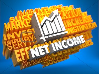 Net Income. Wordcloud Concept.