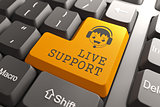 Live Support on Orange Keyboard Button.