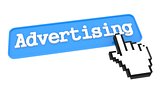 Advertising Button with Hand Cursor.