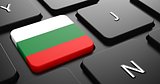 Bulgaria - Flag on Button of Black Keyboard.