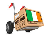 Made in Ireland - Cardboard Box on Hand Truck.