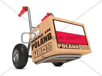 Made in Poland - Cardboard Box on Hand Truck.