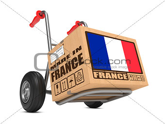 Made in France - Cardboard Box on Hand Truck.