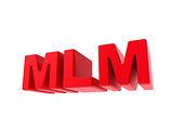 MLM - Red Text Isolated on White.