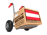 Made in Austria - Cardboard Box on Hand Truck.