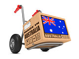 Made in Australia - Cardboard Box on Hand Truck.