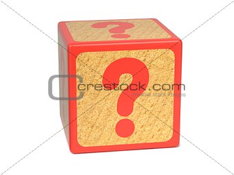 Question Mark - Childrens Alphabet Block.