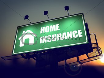 Home Insurance on Green Billboard.