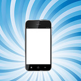 Abstract Design Realistic Mobile Phone with Blank Screen.Vector