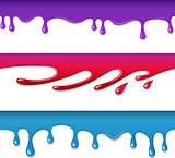 Vector colored seamless drips