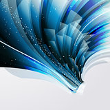 abstract vector background wiht transparent blue-gray elements.
