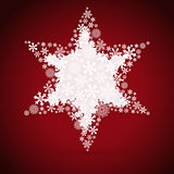 Christmas box, snowflake design background.