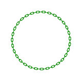 Green chain in shape of circle