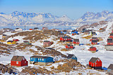Colorful houses in Greenland
