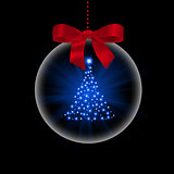 Christmas tree in transparent ball