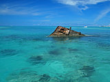 Ship Wreck in a Tropical Sea