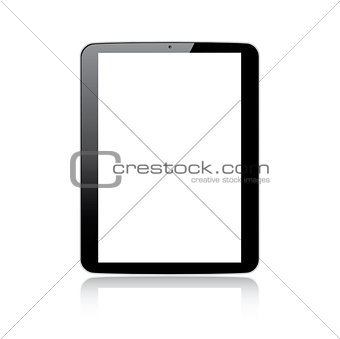 Modern responsive tablet computer vector - Illustration isolated on white
